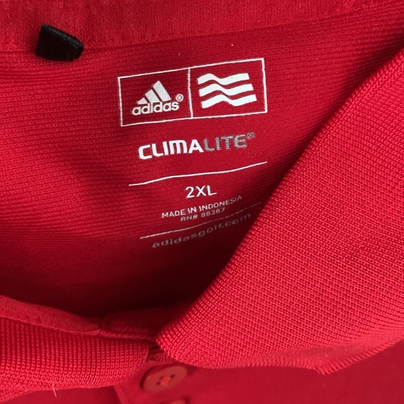 Adidas Men’s Climalite Golf Polo Shirt, Red, 2XL - Picture 2 of 6